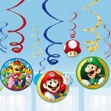 Super Mario závěsné dekorace 12 ks